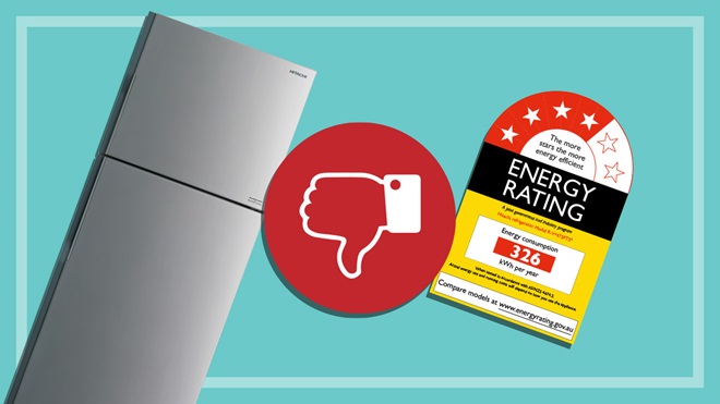 hitachi fridge that failed energy check and energy rating